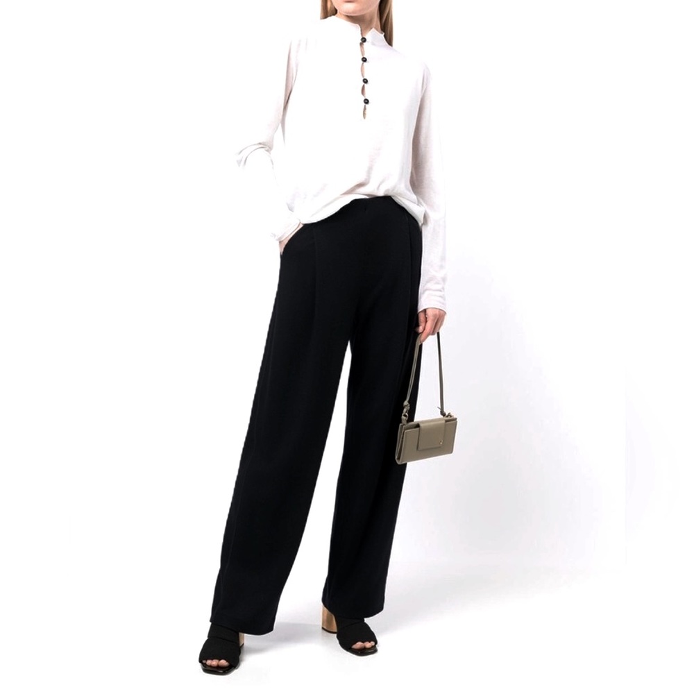 Giorgio Armani Black Wide Leg Pants